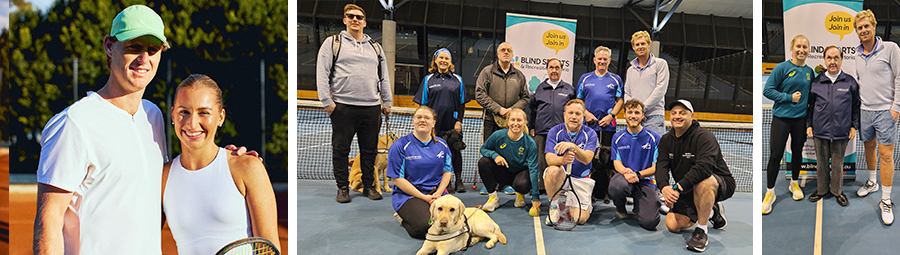 Image of Daria and Luke Saville join BSRV as Patrons to the Victorian Blind Tennis Program.