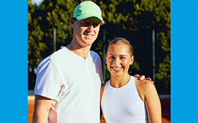 Image of Daria and Luke Saville join BSRV as Patrons to the Victorian Blind Tennis Program.